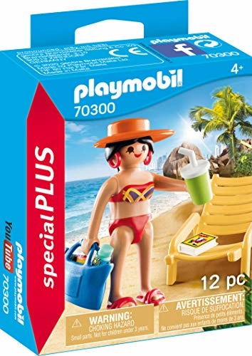 Playmobil Toys Playmobil 70300 Special Plus Sunbather with Lounge Chair 9.29 x 11.98 x 3.81 cm, Colourful