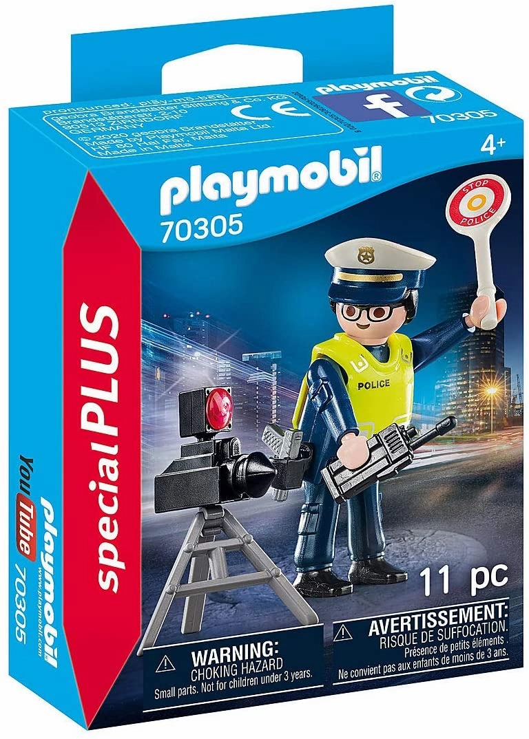 Playmobil Toys Playmobil 70305 Special Plus Police Officer with Speed Trap