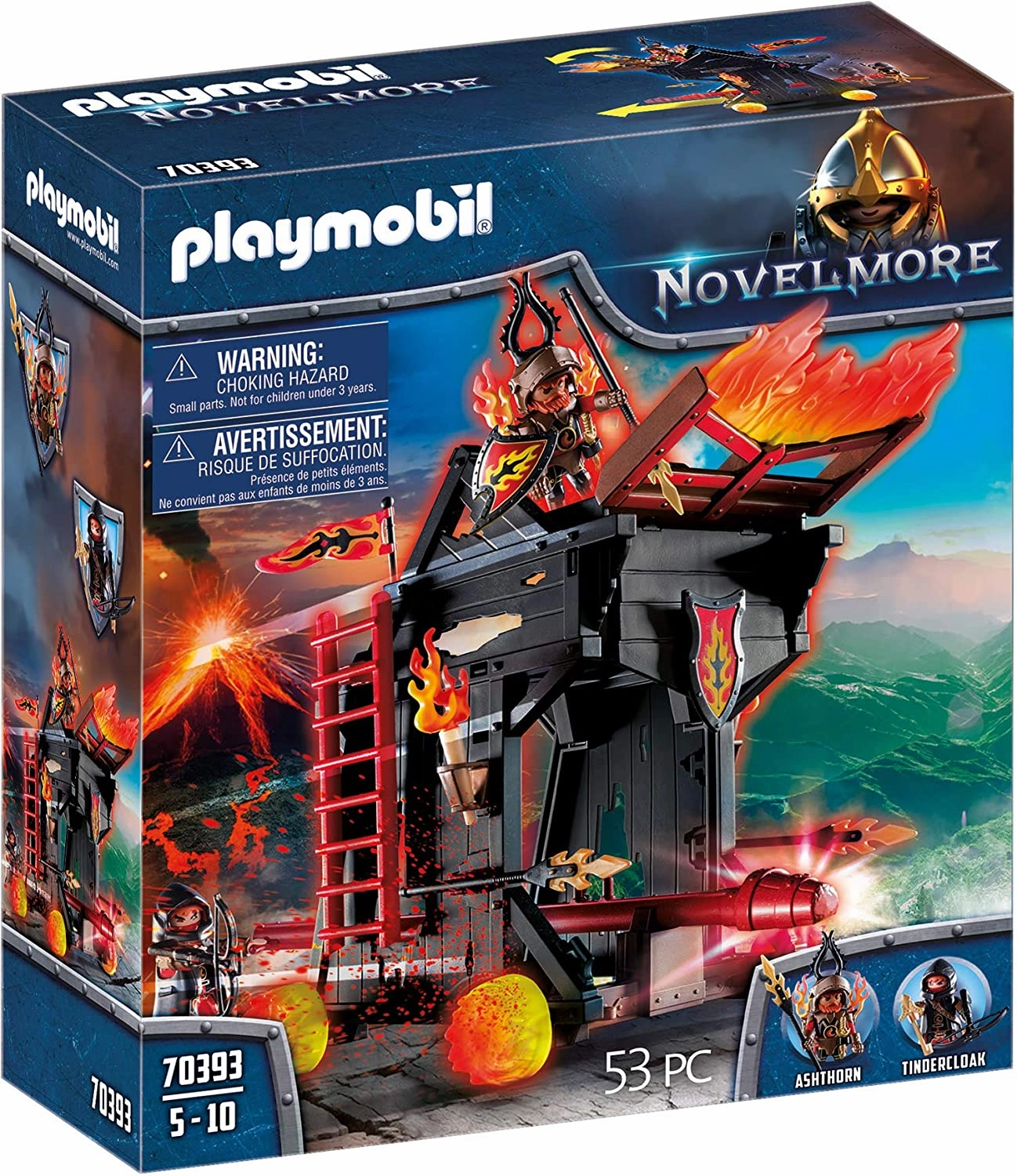 Playmobil Toys Playmobil 70393 Novelmore Knights Burnham Raiders Fire Ram, for Children Ages 4-10