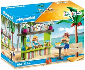 Playmobil Toys Playmobil 70437 Family Fun Beach Hotel Beach Snack Bar, for Children Ages 4 