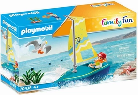 Playmobil Toys Playmobil 70438 Family Fun Beach Hotel Sailboat, for Children Ages 4 