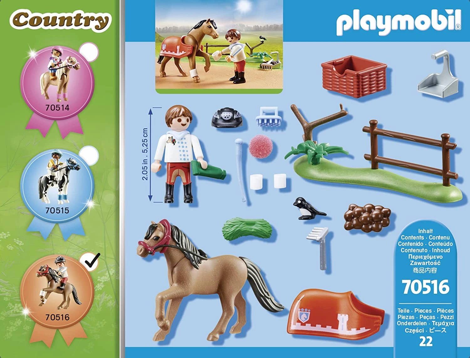 Playmobil Toys Playmobil 70516 Country Pony Farm Collectible Connemara Pony Multicoloured