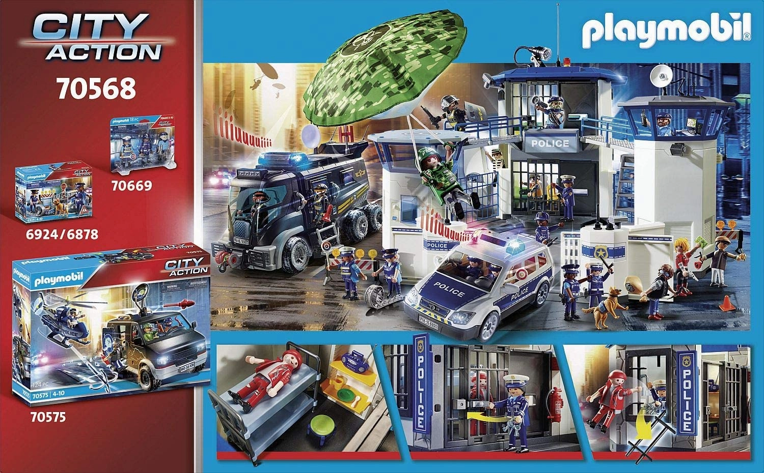 Playmobil Toys Playmobil 70568 City Action Police Prison Escape, for Children Ages 4 - 10