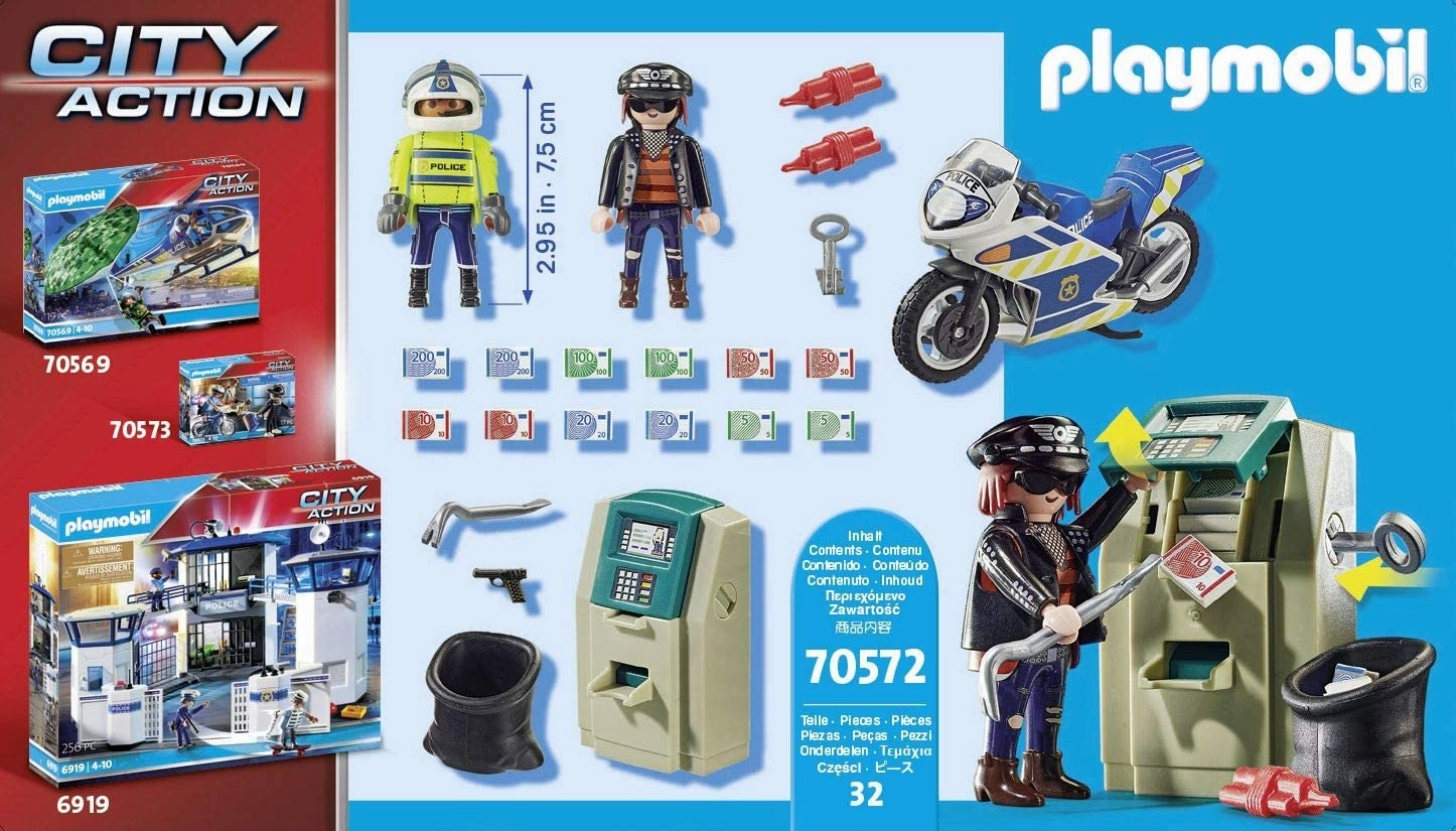 Playmobil Toys Playmobil 70572 City Action Police Bank Robber Chase