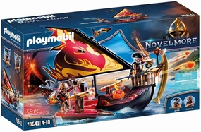 Playmobil Toys Playmobil 70641 Novelmore Knights Burnham Raiders Fire Ship, Floating, for Children Ages 4 