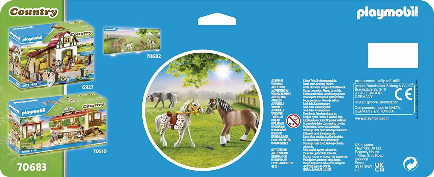 Playmobil Toys Playmobil 70683 3 Horses, Multicoloured, One Size