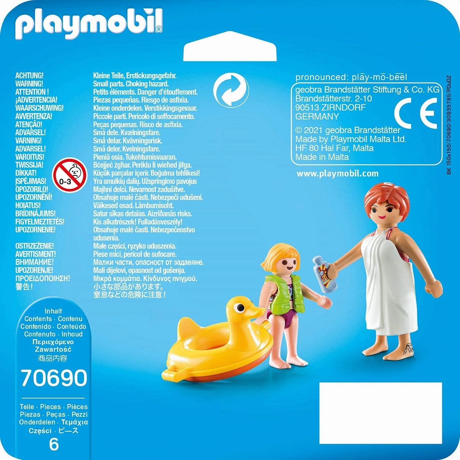 Playmobil Toys Playmobil 70690 Swimming Guests Duo Pack, Multicoloured, One Size