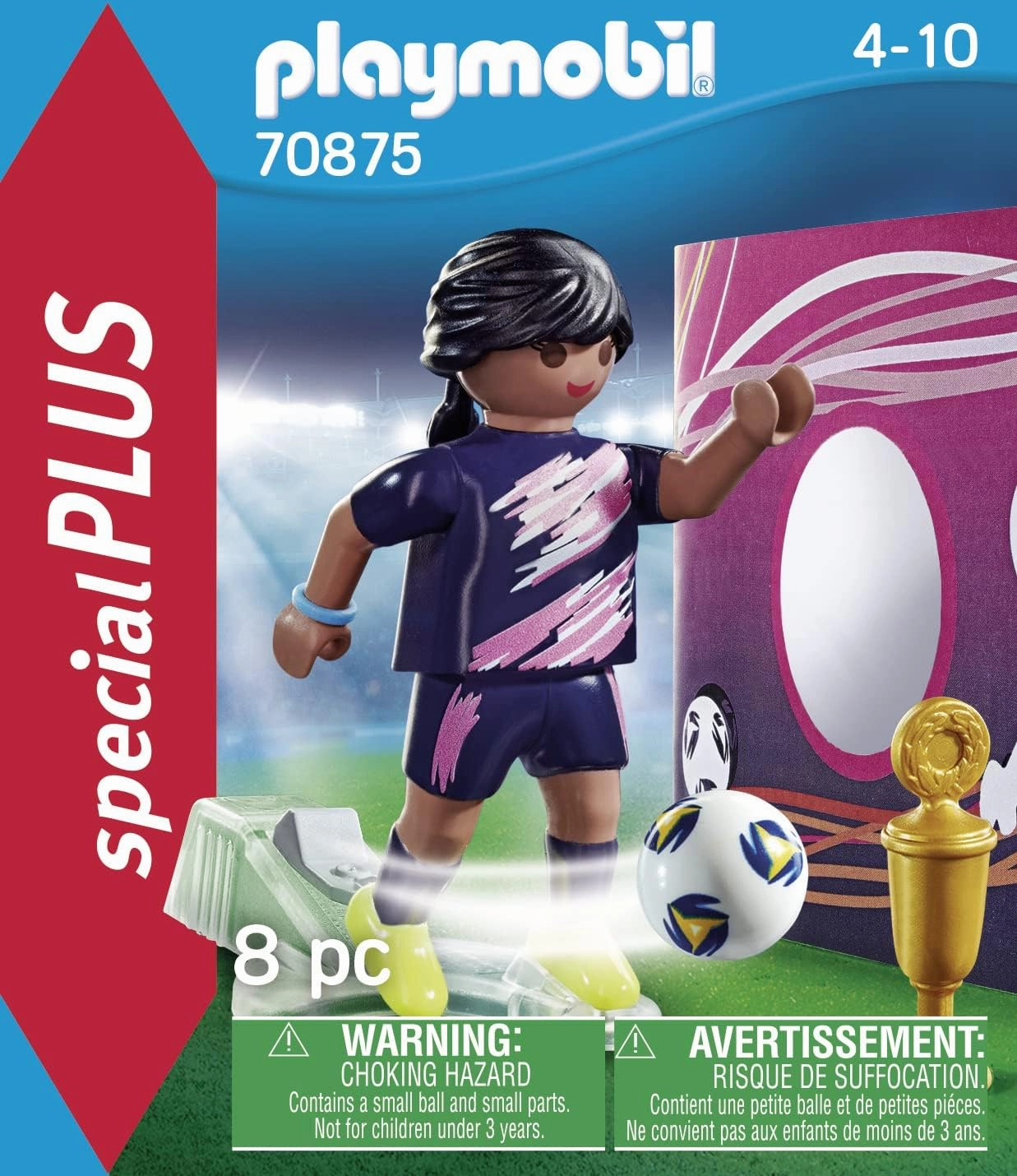 Playmobil Toys Playmobil 70875 Female Soccer Player, Fun Imaginative Role-Play, PlaySets Suitable for Children