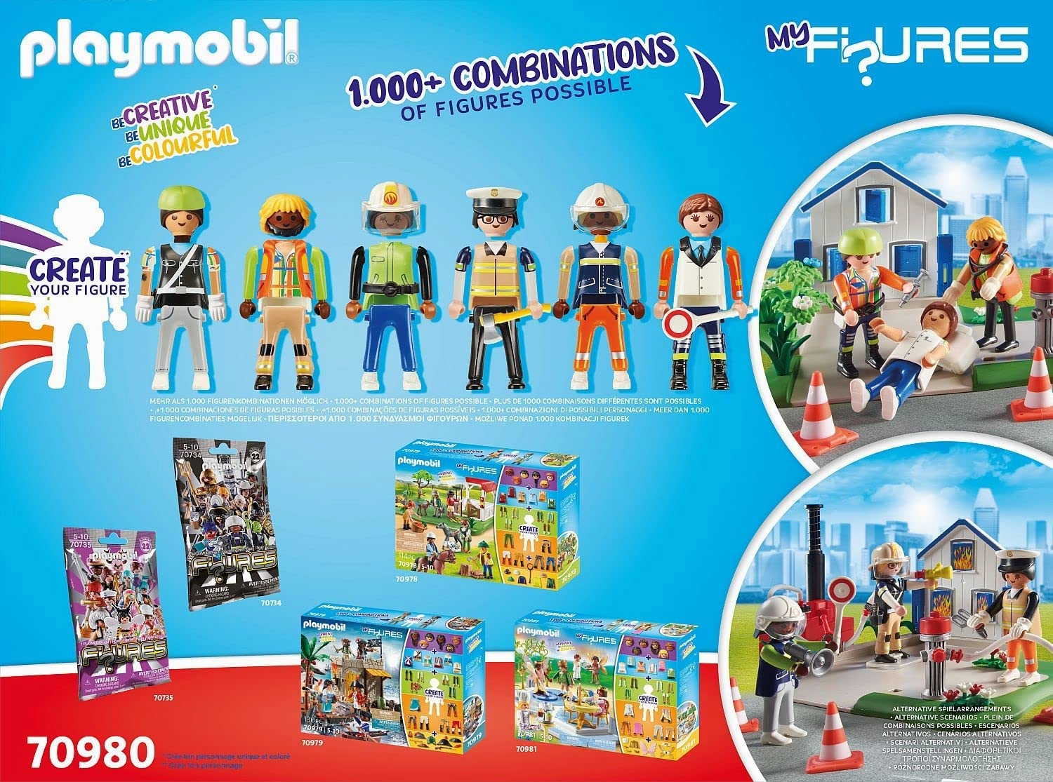 Playmobil Toys Playmobil 70980 My Figures: Rescue Playset