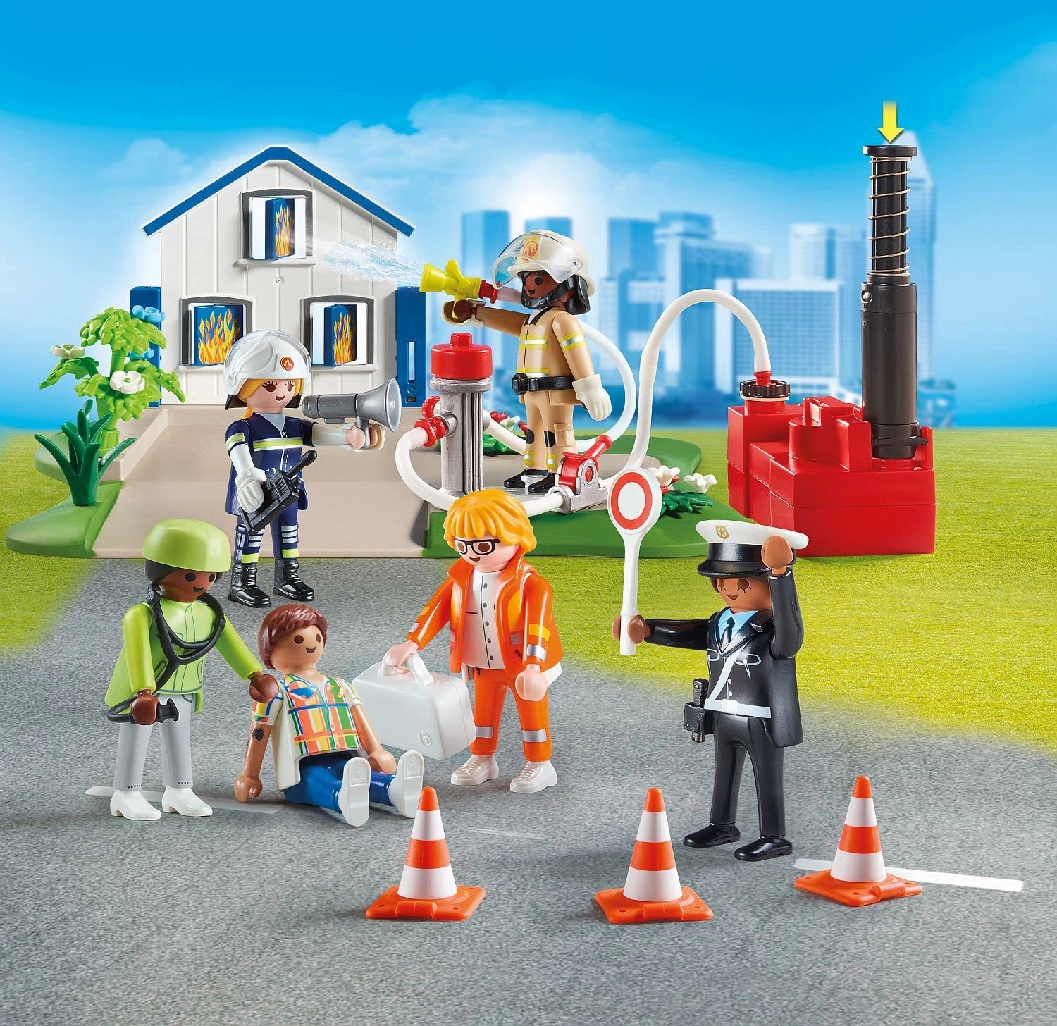 Playmobil Toys Playmobil 70980 My Figures: Rescue Playset