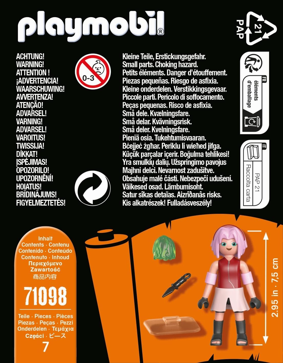 Playmobil Toys Playmobil 71098 Naruto: Sakura Figure Set, Naruto Shippuden anime collectors Figure