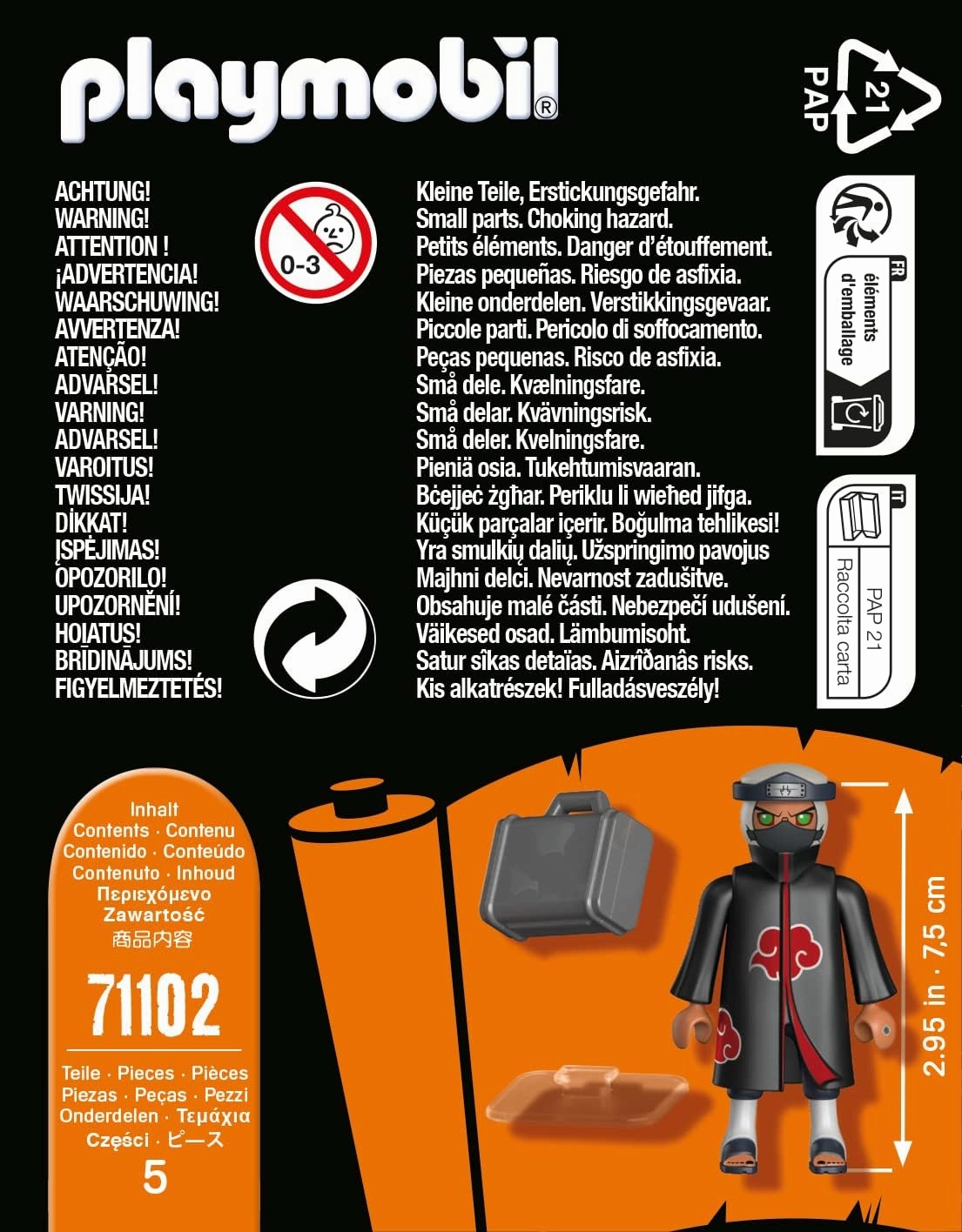 Playmobil Toys Playmobil 71102 Naruto: Kakuzu Figure Set, Naruto Shippuden anime collectors Figure