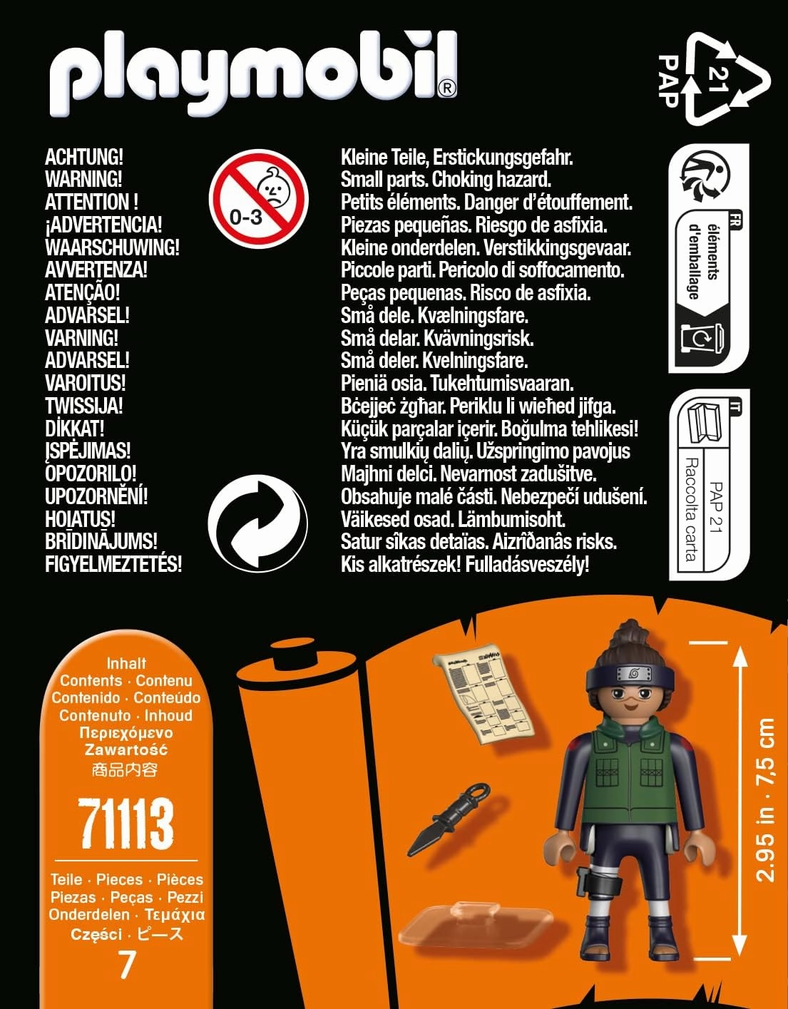 Playmobil Toys Playmobil 71113 Naruto: Iruka Figure Set, Naruto Shippuden anime collectors Figure
