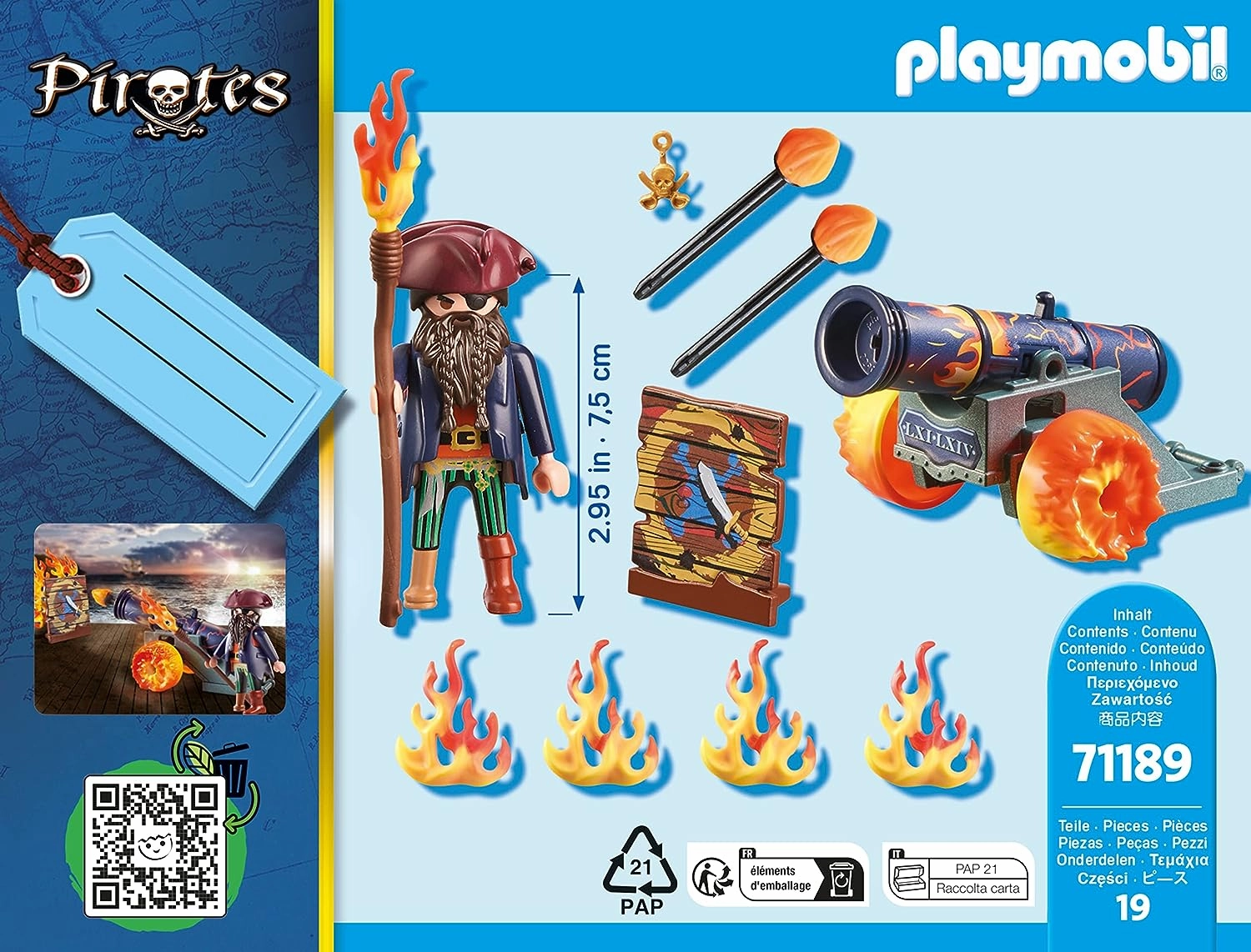 Playmobil Toys Playmobil 71189 Pirate and Fire Cannon