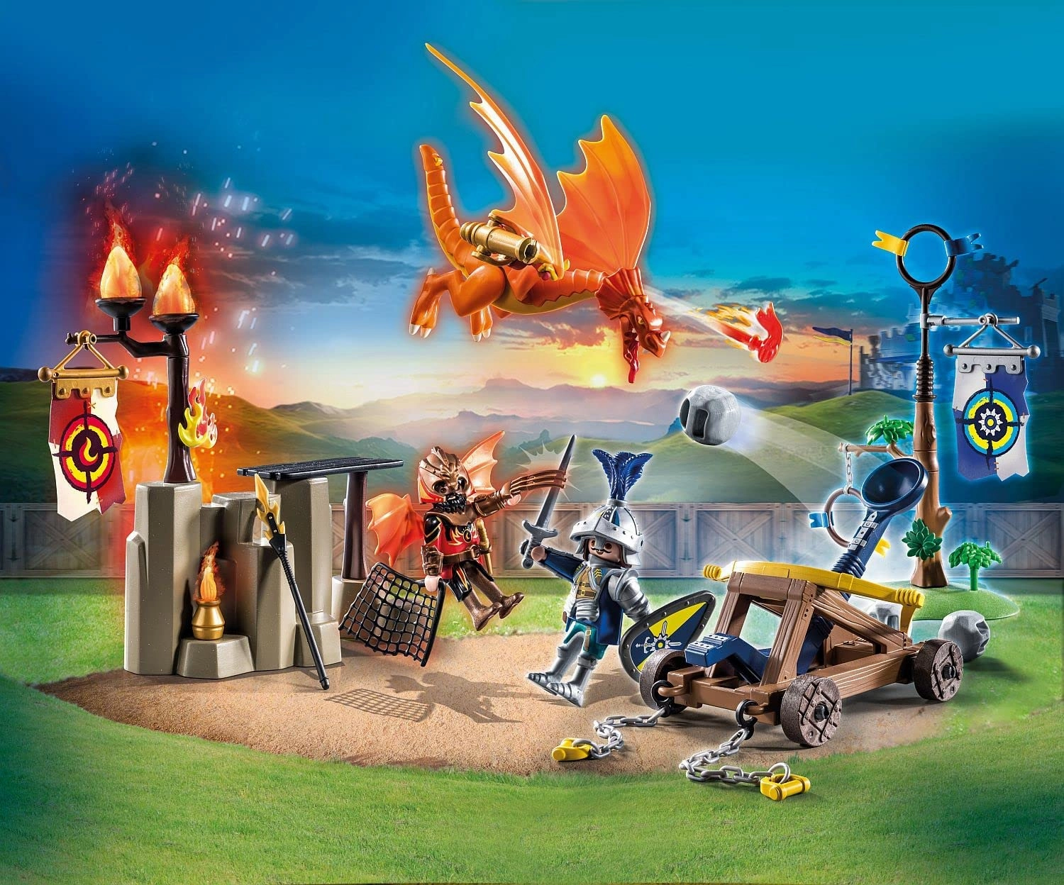 Playmobil Toys Playmobil 71210 Novelmore vs. Burnham Raiders - Battle Arena