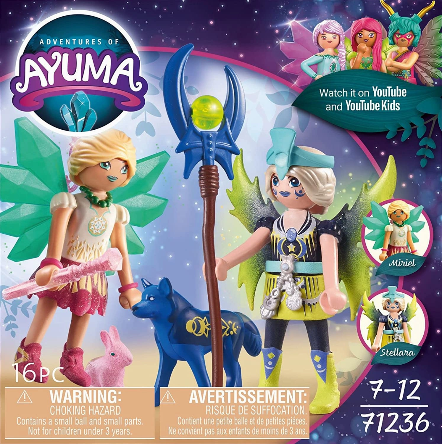 Playmobil Toys Playmobil 71236 Adventures of Ayuma Crystal and Moon Fairy with Soul Animals