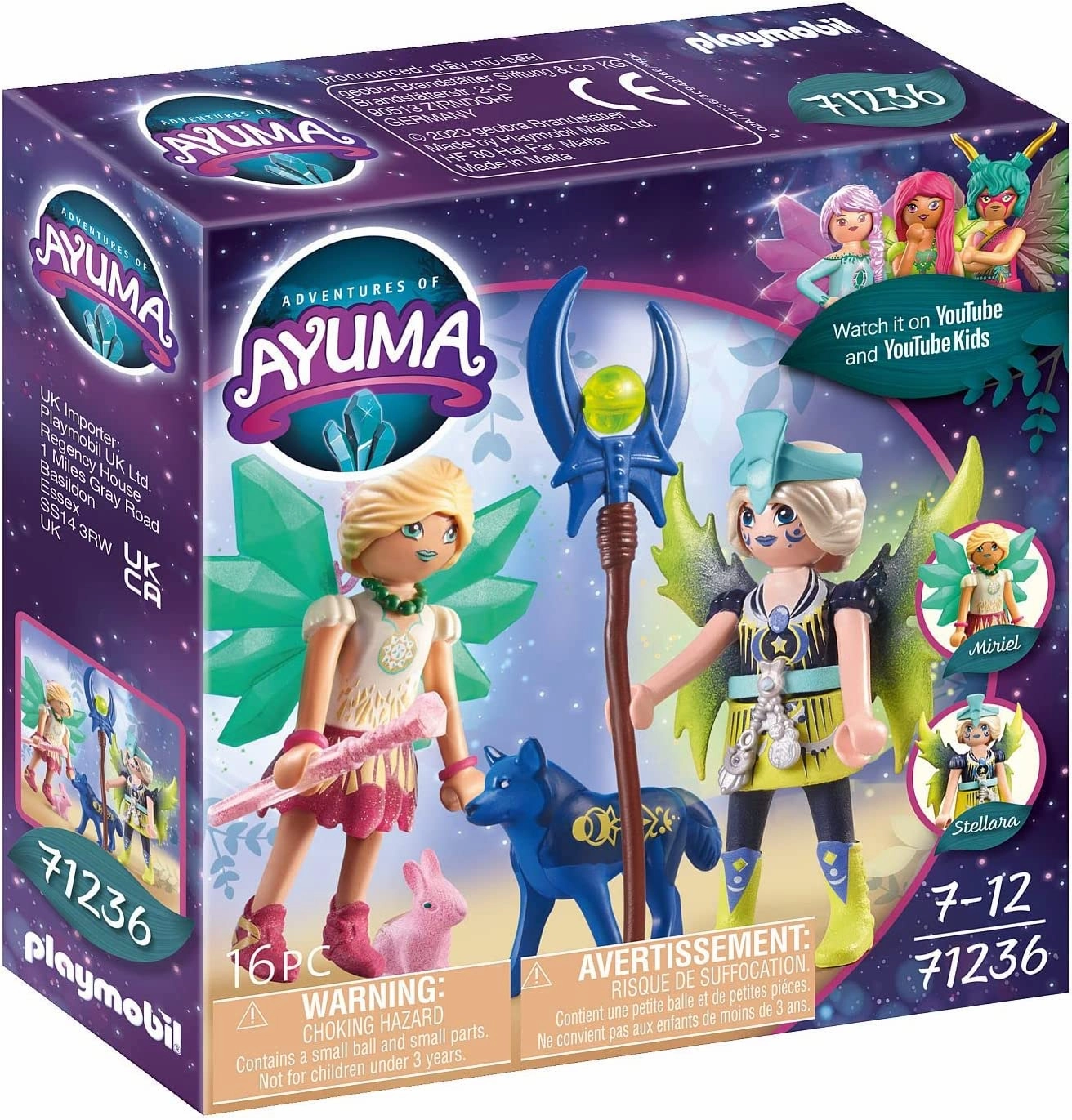 Playmobil Toys Playmobil 71236 Adventures of Ayuma Crystal and Moon Fairy with Soul Animals