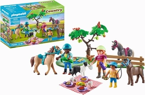 Playmobil Toys Playmobil 71239 Country Picnic Outing with Horses, pony Farm, Horse Toys, Fun Imaginative Role-Play