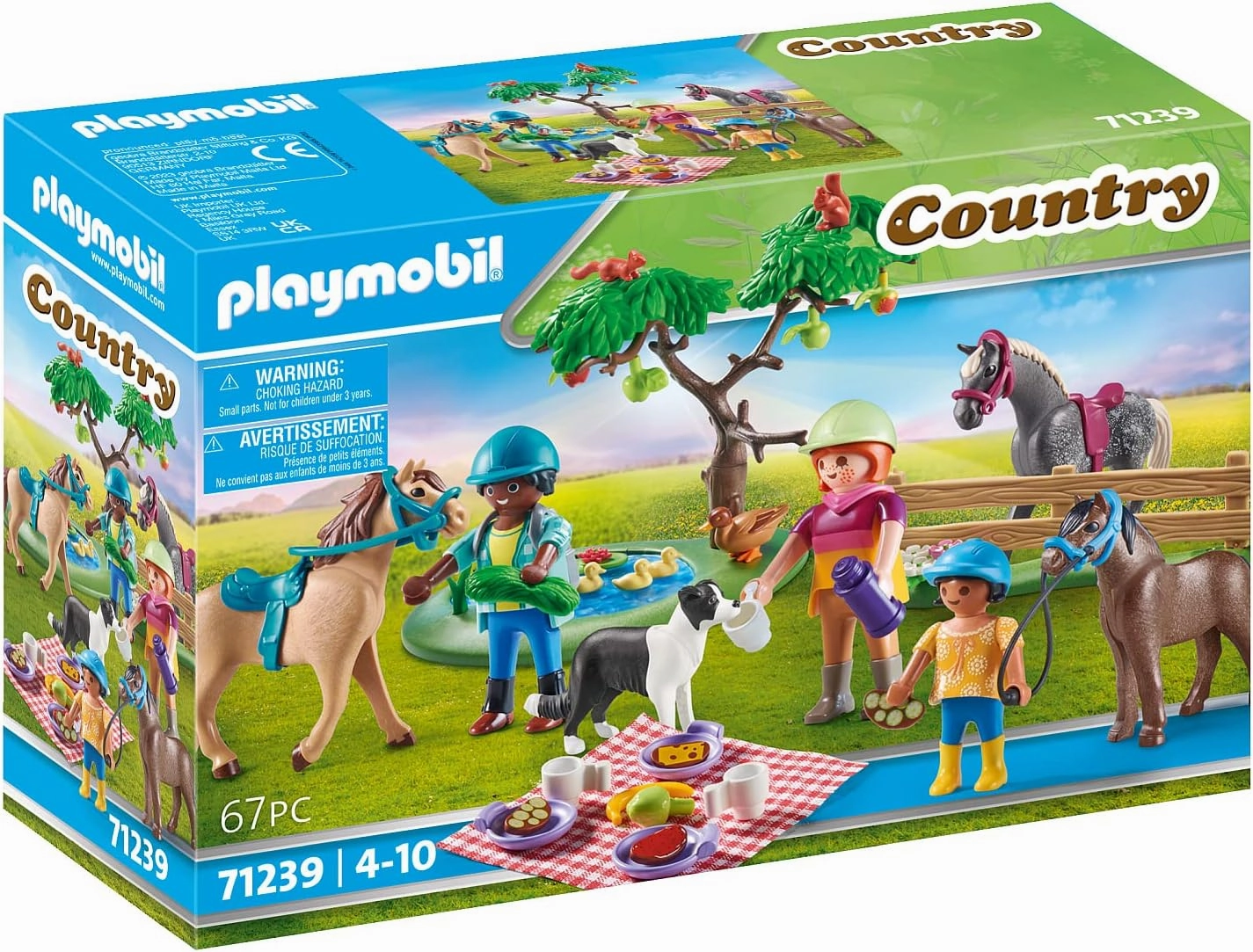 Playmobil Toys Playmobil 71239 Country Picnic Outing with Horses, pony Farm, Horse Toys, Fun Imaginative Role-Play