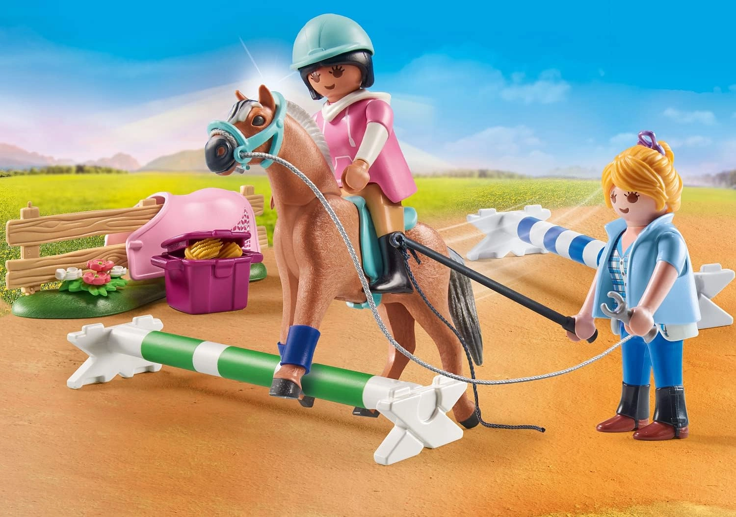 Playmobil Toys Playmobil 71242 Country Riding Lessons, pony Farm, Horse Toys, Fun Imaginative Role-Play, Playset Suitable for Children