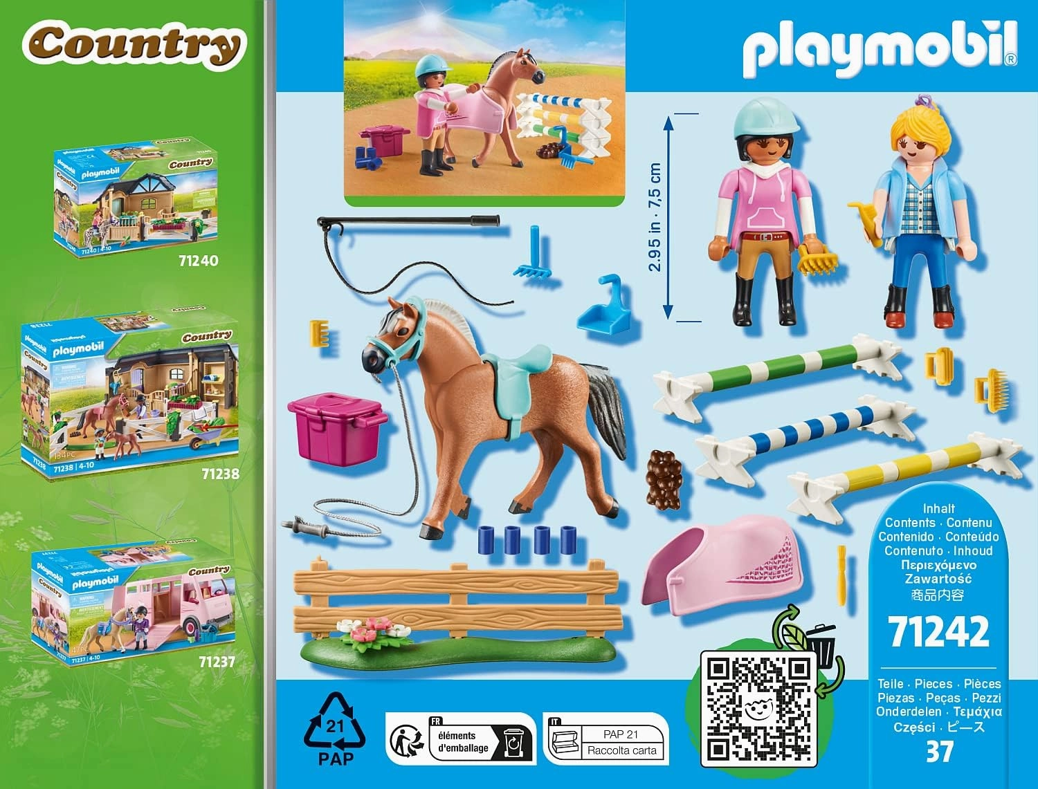 Playmobil Toys Playmobil 71242 Country Riding Lessons, pony Farm, Horse Toys, Fun Imaginative Role-Play, Playset Suitable for Children