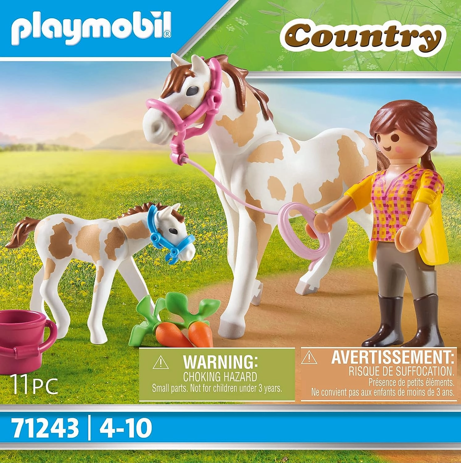 Playmobil Toys Playmobil 71243 Country Horse with Foal, Animals for the Riding Stable and farm