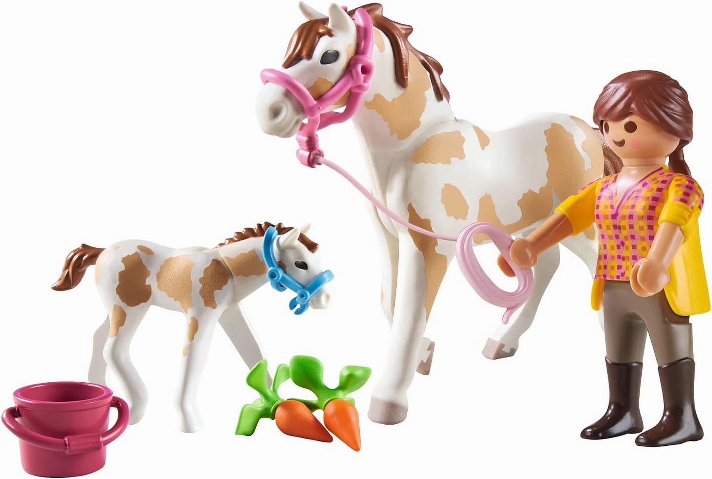 Playmobil Toys Playmobil 71243 Country Horse with Foal, Animals for the Riding Stable and farm