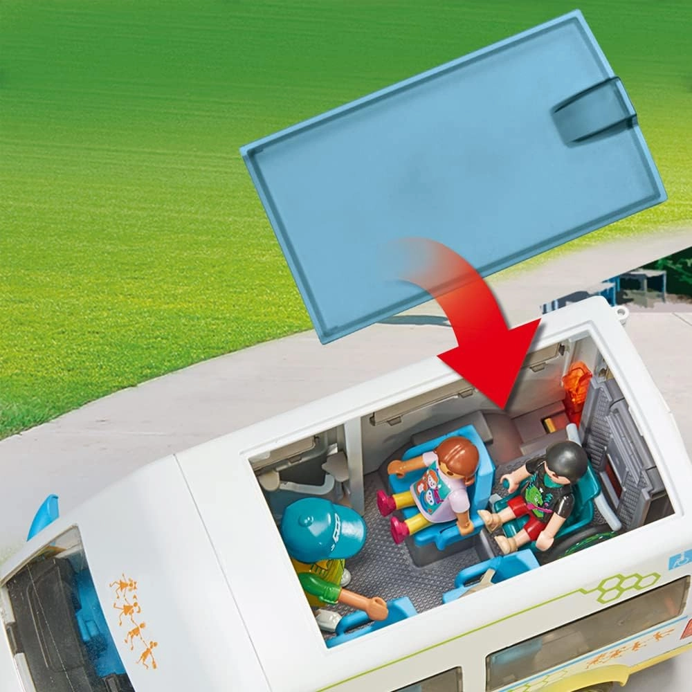 Playmobil Toys Playmobil 71329 City Life School Bus, Large school bus with sliding door and folding ramp for wheelchair