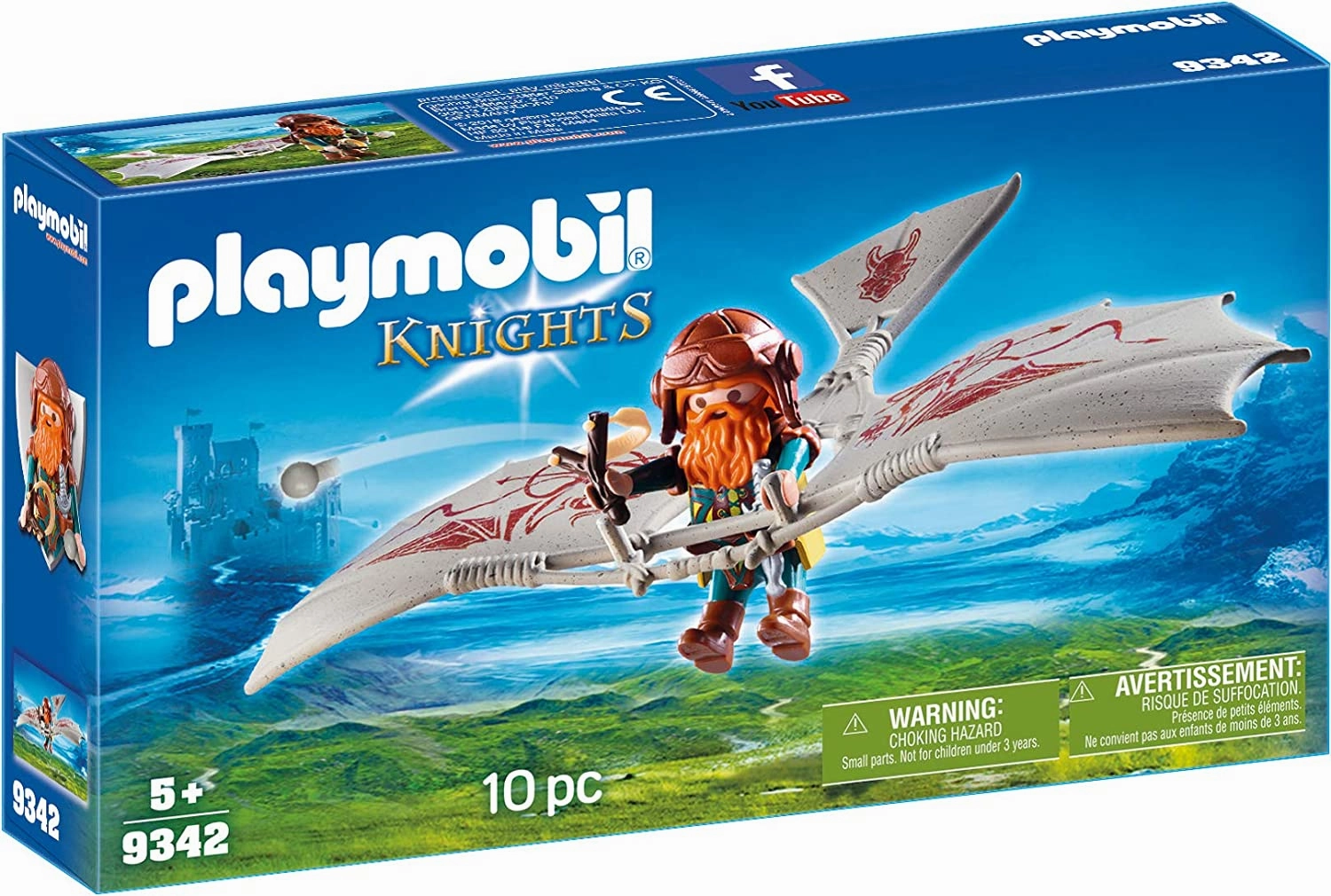 Playmobil Toys Playmobil 9342 Knights Dwarf Flyer