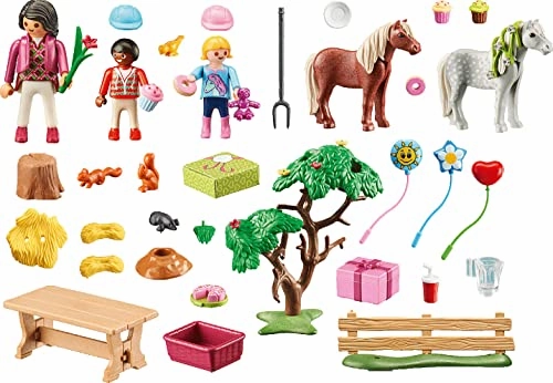 Playmobil Toys Playmobil - Country Pony Farm Birthday Party Playset (70997)