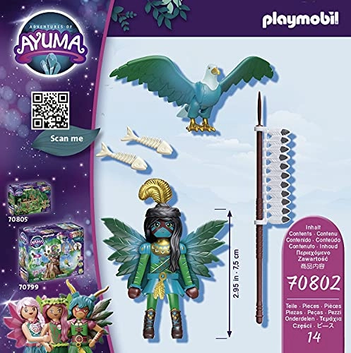 Playmobil Toys PLAYMOBIL Adventures of Ayuma 70802 Knight Fairy with Soul Animal, For ages 7 