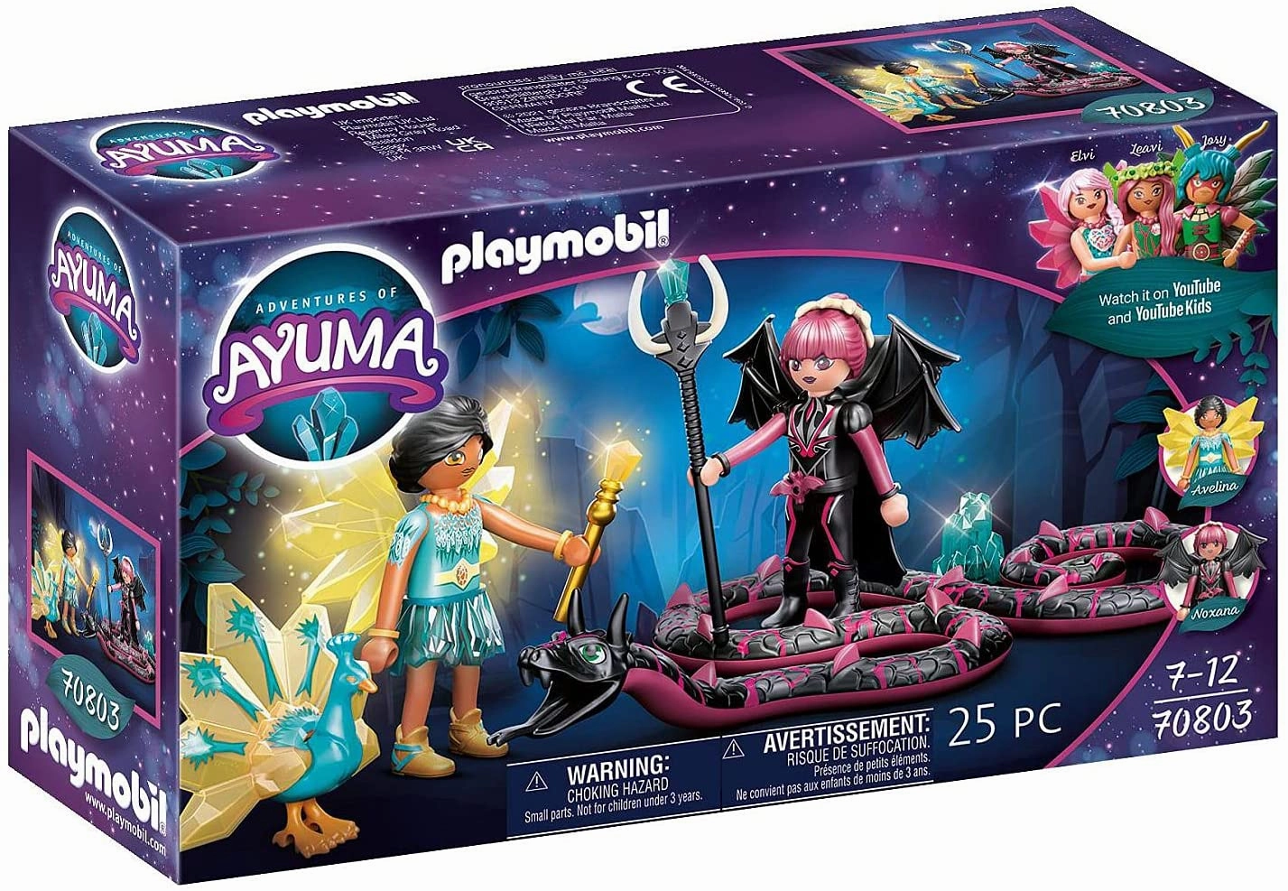 Playmobil Toys Playmobil Adventures of Ayuma 70803 Crystal Fairy and Bat Fairy with Soul Animal, For ages 7 