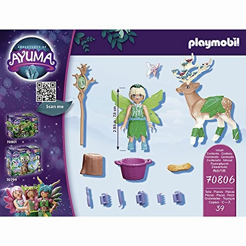 Playmobil Toys PLAYMOBIL Adventures of Ayuma 70806 Forest Fairy with Soul Animal, For ages 7 
