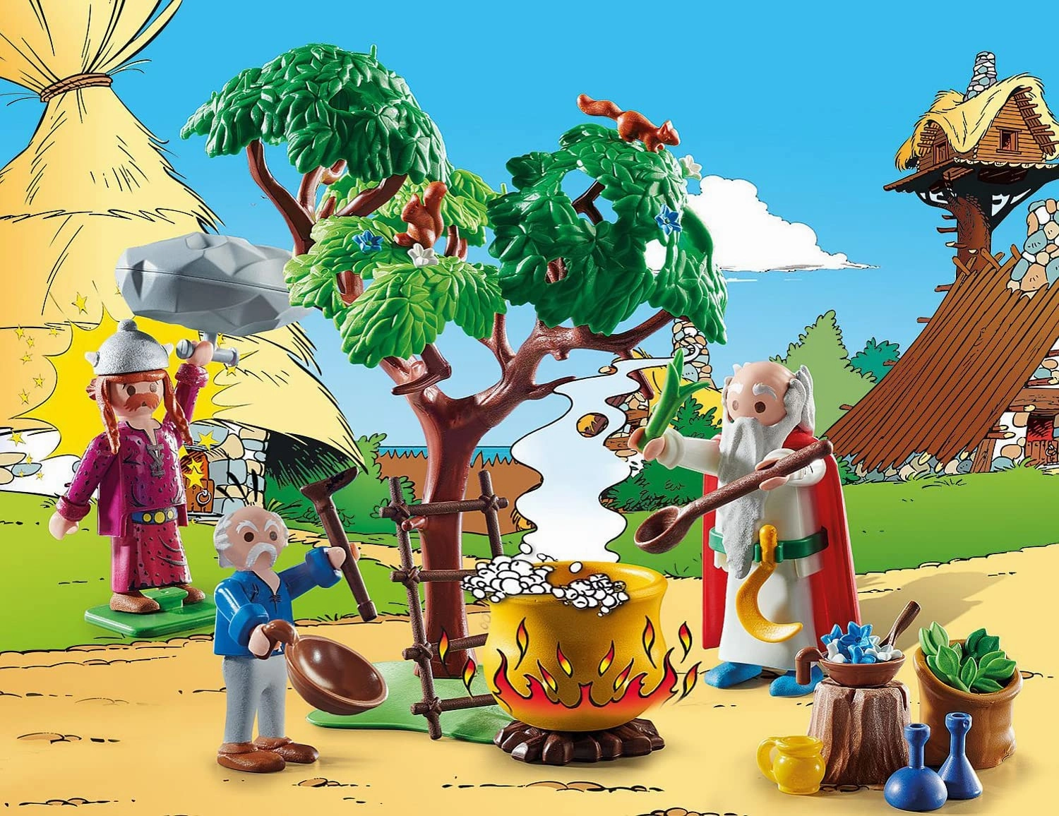 Playmobil Toys PLAYMOBIL Asterix 70933 Getafix with the Cauldron of Magic Potion, Toy for Children Ages 5 