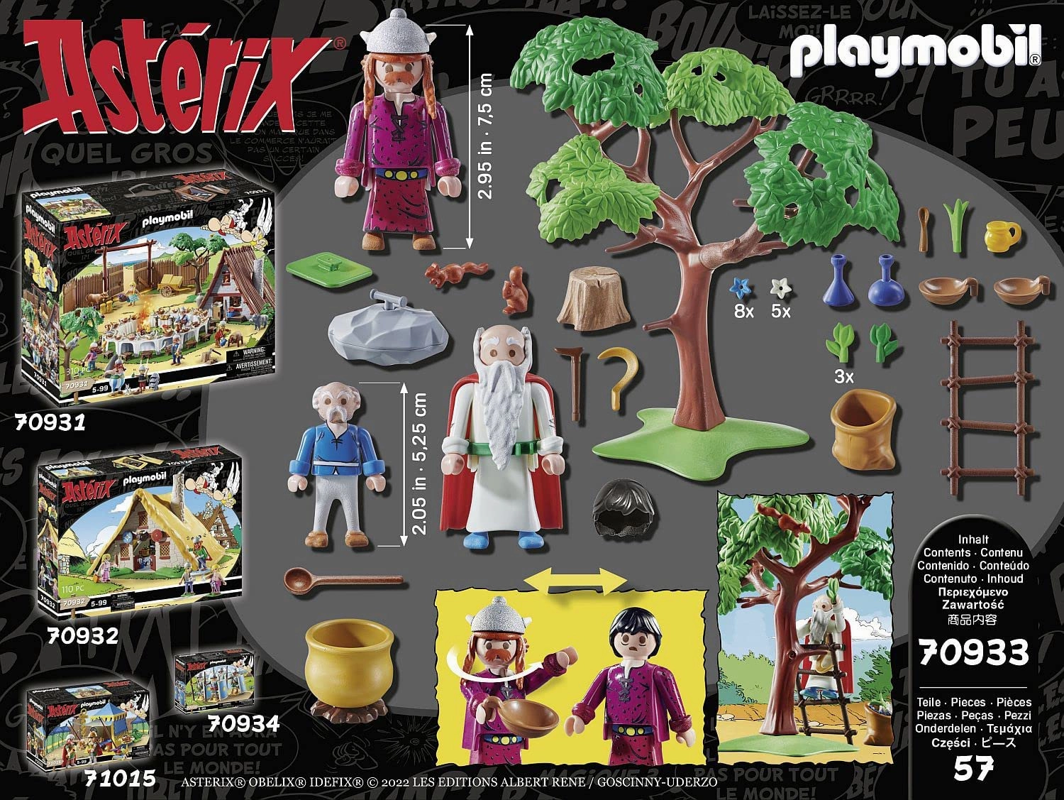 Playmobil Toys PLAYMOBIL Asterix 70933 Getafix with the Cauldron of Magic Potion, Toy for Children Ages 5 