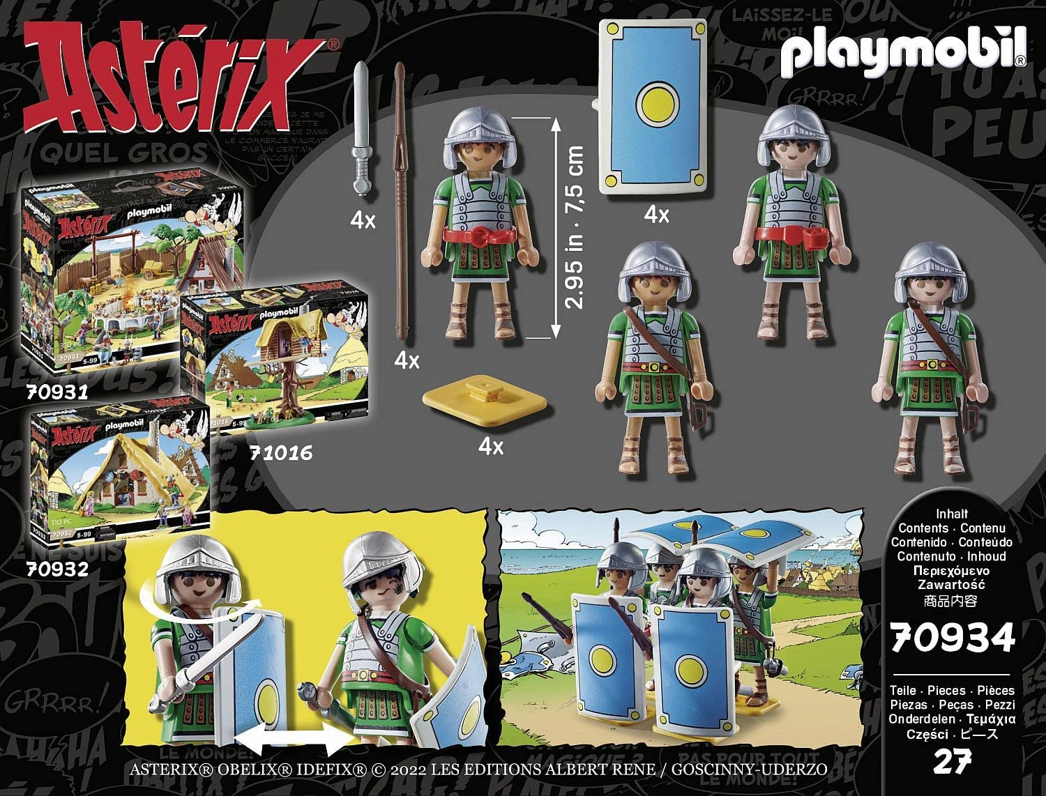 Playmobil Toys PLAYMOBIL Asterix 70934 Roman Troop, Toy for Children Ages 5 