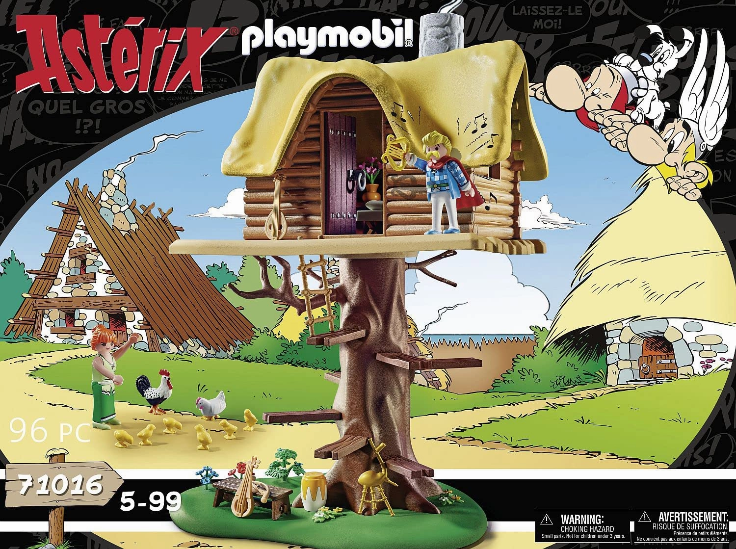 Playmobil Toys PLAYMOBIL Asterix 71016 Cacofonix with Treehouse, Toy for Children Ages 5 