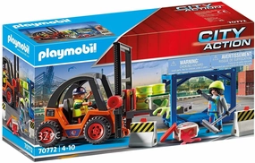 Playmobil Toys Playmobil City Action 70772 Forklift with Freight, for Children Ages 4 