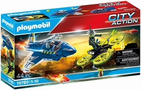 Playmobil Toys PLAYMOBIL City Action 70780 Police Jet with Drone, Toy for children ages 5 