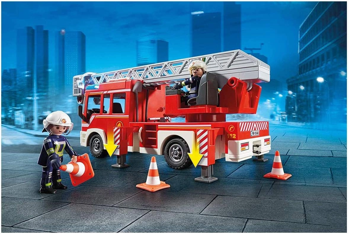 Playmobil Toys Playmobil City Action 9463 Fire Ladder Unit with lights, sounds and water pump, for Children Ages 4 