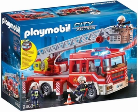 Playmobil Toys Playmobil City Action 9463 Fire Ladder Unit with lights, sounds and water pump, for Children Ages 4 