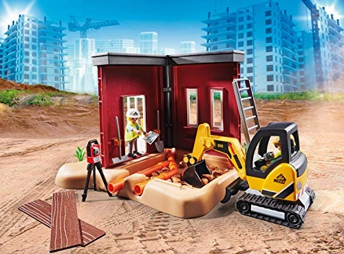 Playmobil Toys Playmobil City Action Construction Small Excavator - Movable Bucket & 2 Figures (70443)