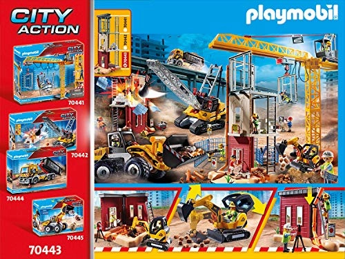 Playmobil Toys Playmobil City Action Construction Small Excavator - Movable Bucket & 2 Figures (70443)
