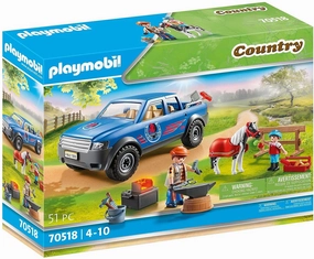 Playmobil Toys PLAYMOBIL Country 70518 Mobile Farrier, With light effect, For ages 4 
