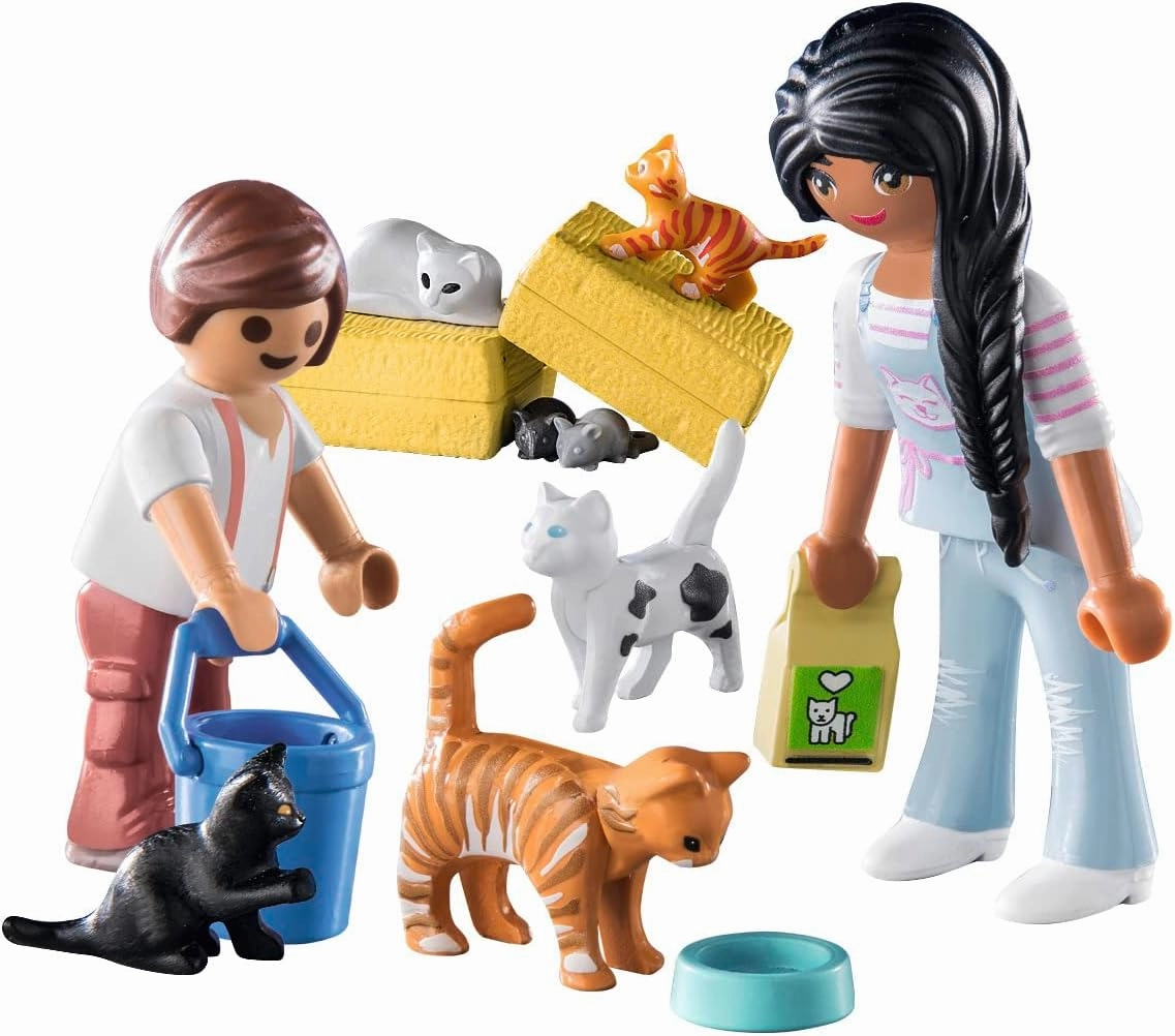 Playmobil Toys Playmobil Country Cat Family - Sustainable Farm Playset for Ages 4  (71309)