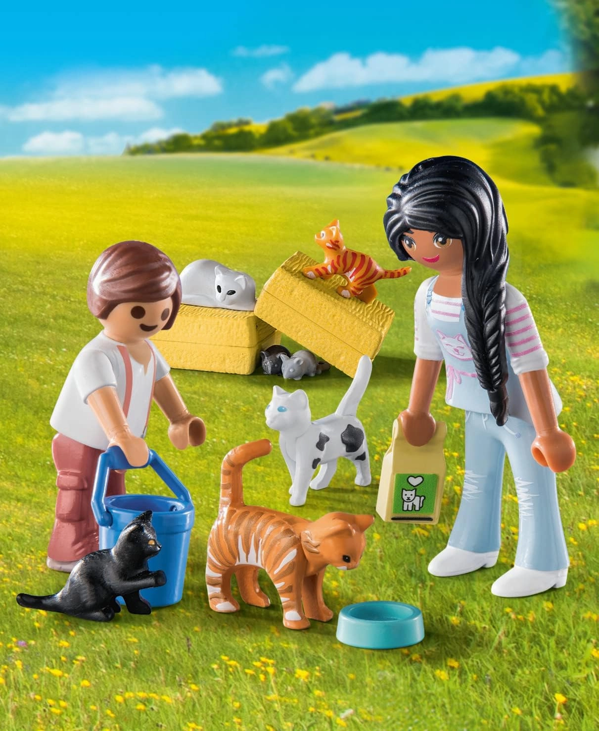 Playmobil Toys Playmobil Country Cat Family - Sustainable Farm Playset for Ages 4  (71309)