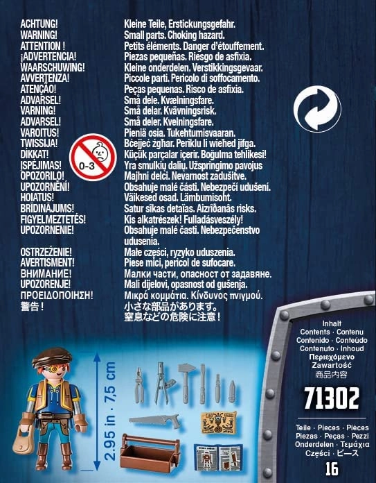 Playmobil Toys Playmobil DARIO ET OUTILS NOVELMORE