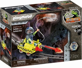 Playmobil Toys PLAYMOBIL Dino Rise 70930 Mine Cruiser, Mine Cart with Firing Cannons, Dinosaur