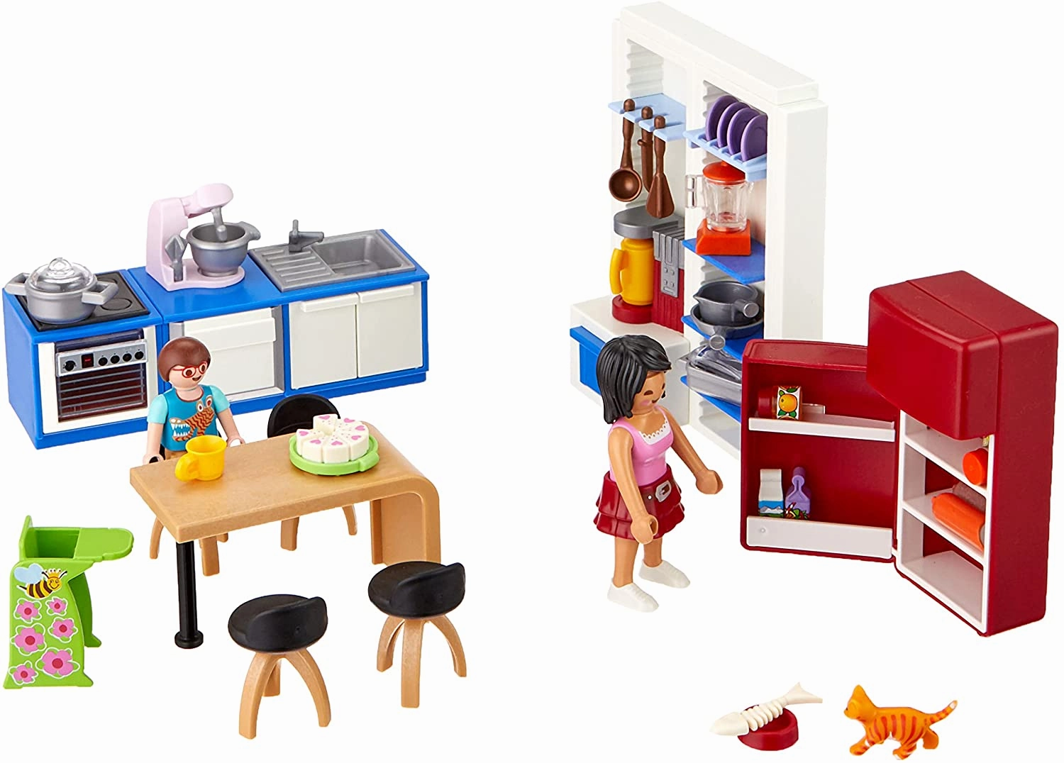Playmobil Toys PLAYMOBIL Dollhouse 70206 Family Kitchen, for Children Ages 4 