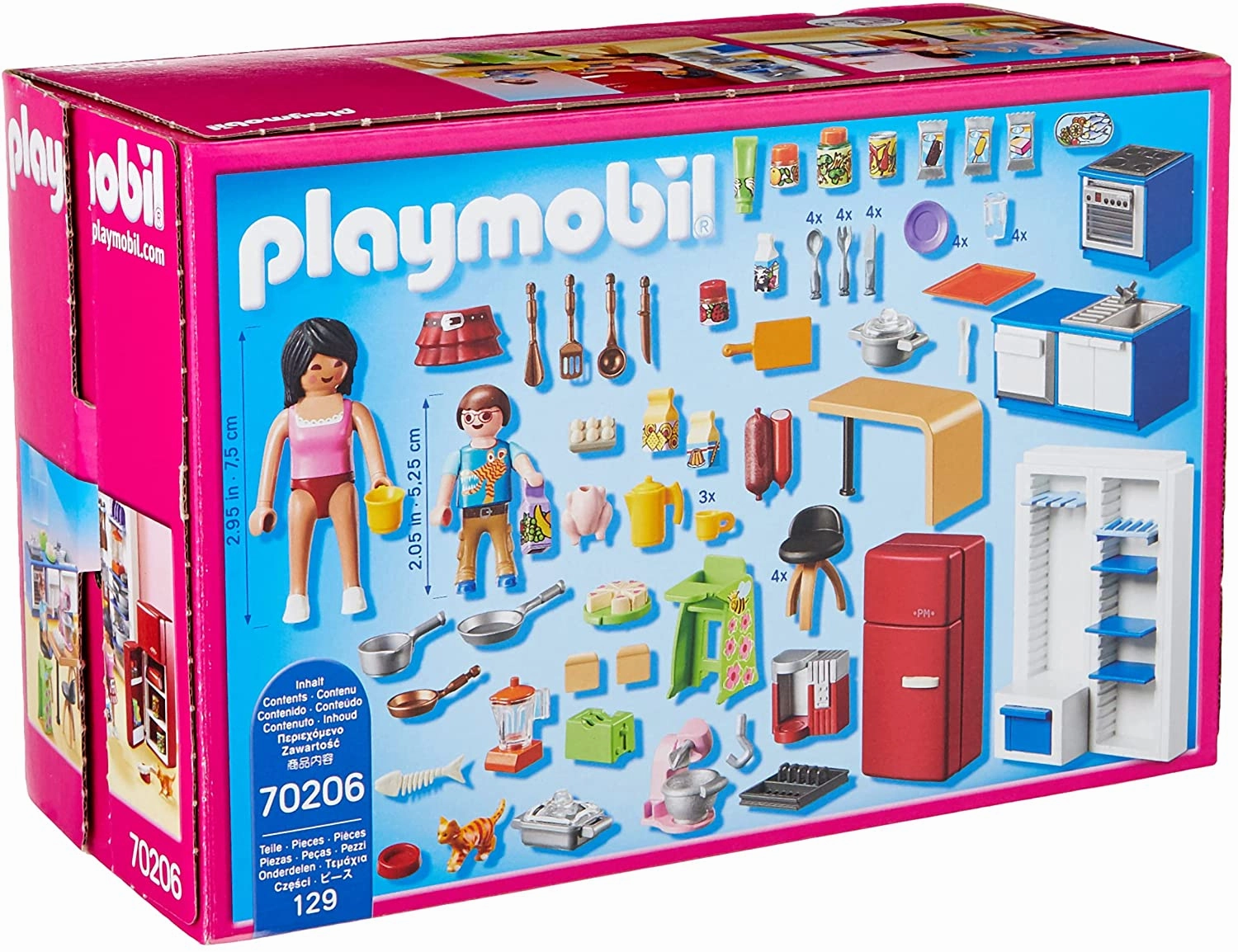 Playmobil Toys PLAYMOBIL Dollhouse 70206 Family Kitchen, for Children Ages 4 
